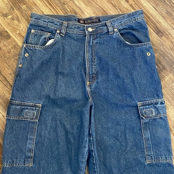 Vintage 1990s Cyber Grunge Baggy Leg Jeans Size 36x30 - Picture 3 of 8